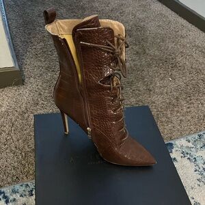 Azalea Wang leather heeled boots